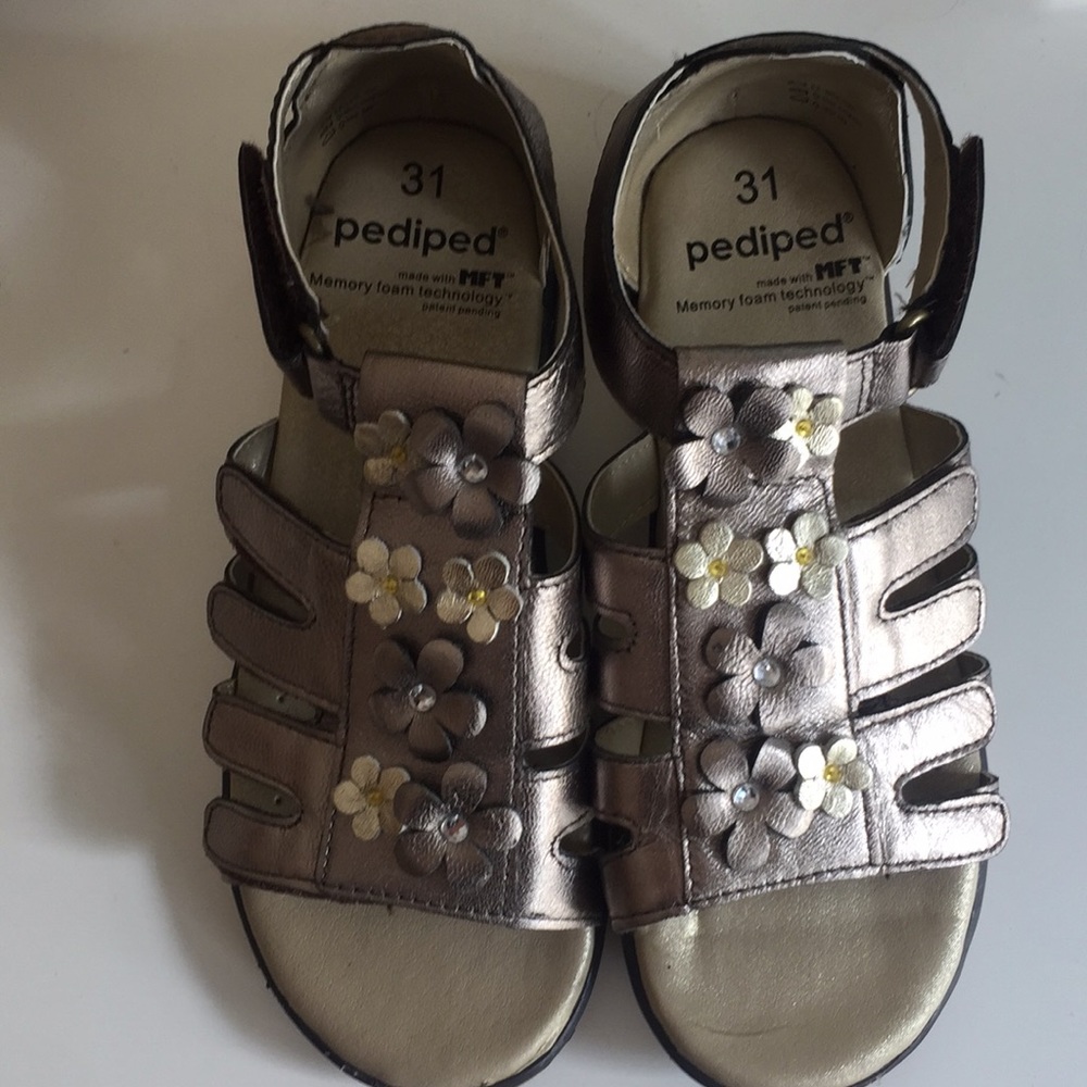 Pediped Silver Pewter sandals MFT